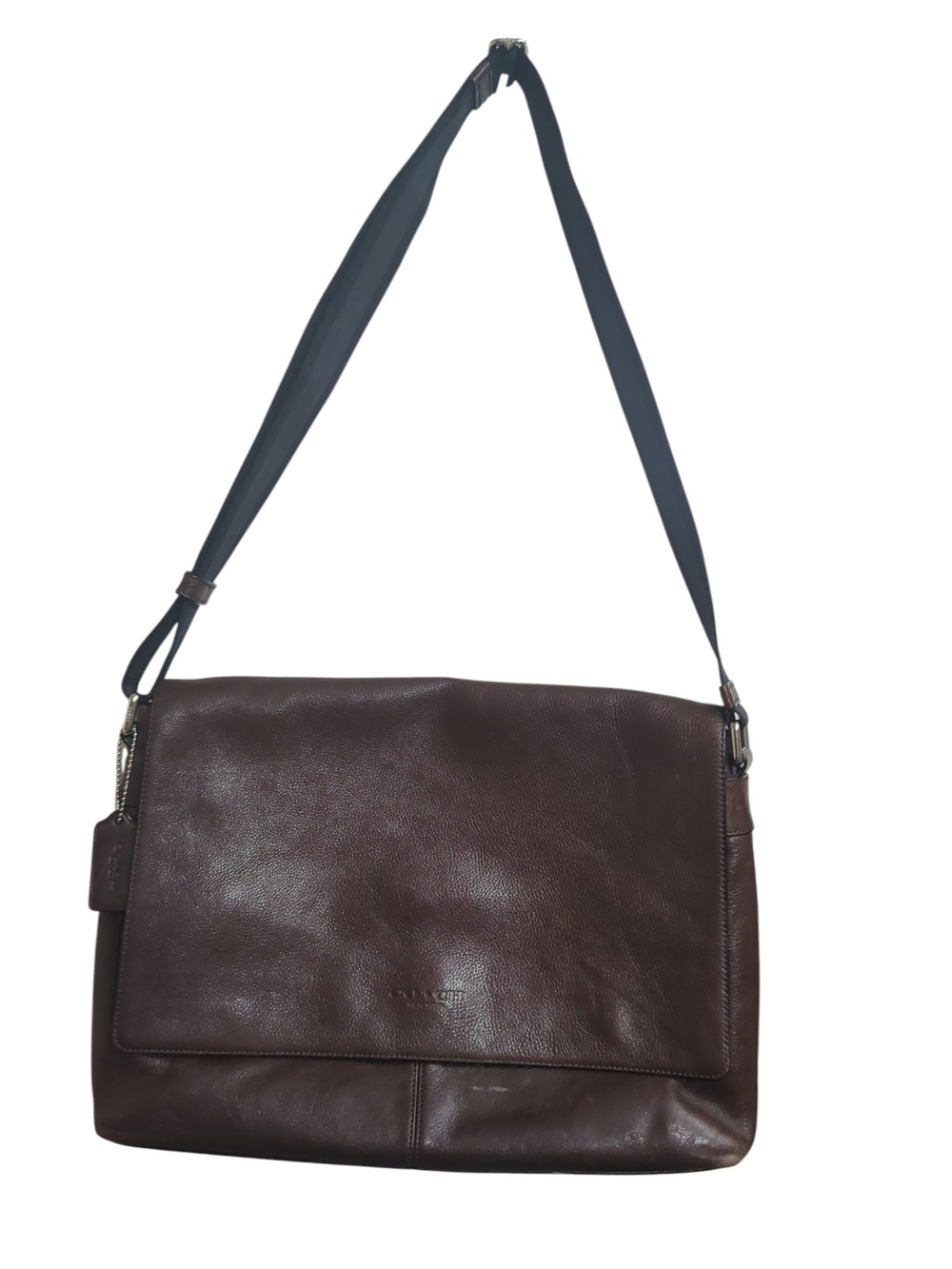 Coach Brown Leather Messenger Bag Laptop Briefcase Crossbody Preppy Old Money